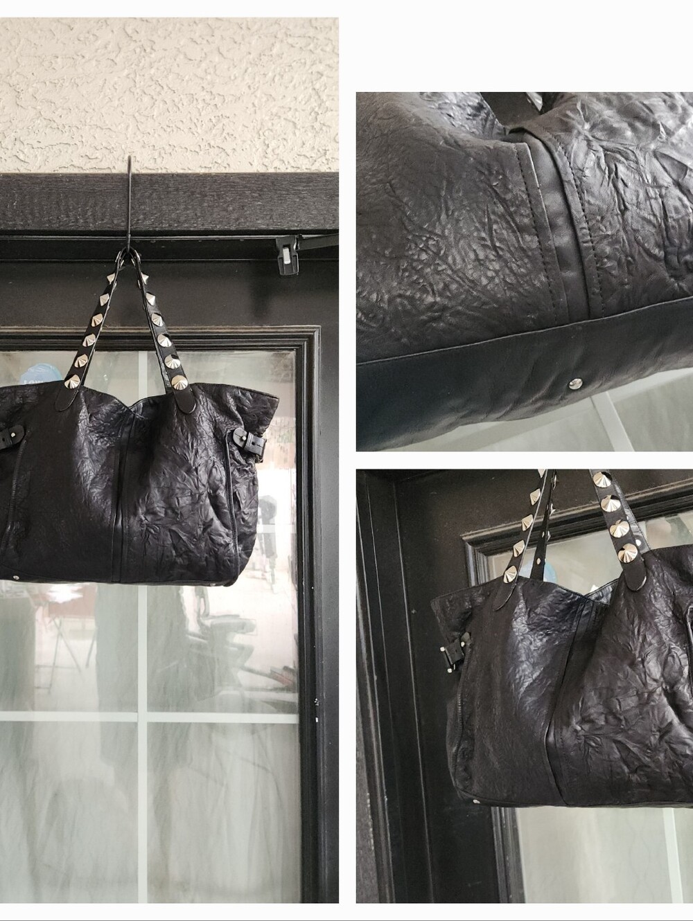 Be & D bag with its “punk modern” look of distressed, wrinkled l - Picture 3 of 3